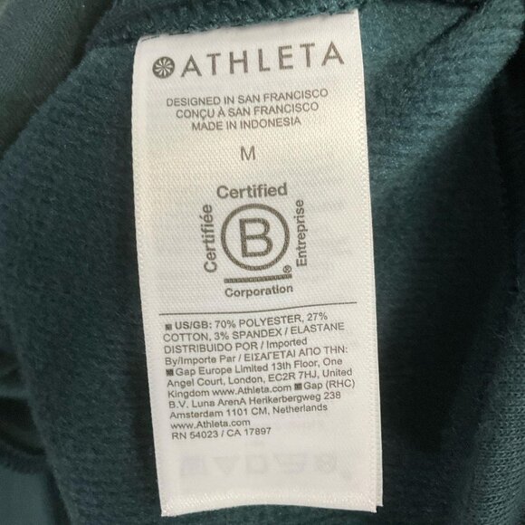 Athleta Cozy Karma Twist Neck Sweatshirt in Cypress Size M NWT - Picture 8 of 9